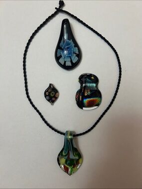 Handmade Multicolor Glass Pendant/Charm Lot